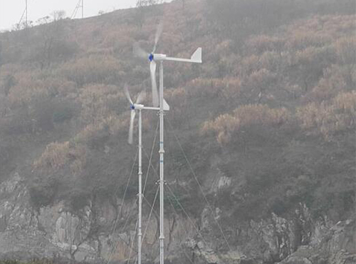 南京歐陸電氣FD5KW風力發電機在嵊泗群島灘滸島上順利運行